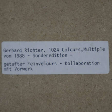 Richter, Gerhard (*1932 Dresden, nach) - Teppich "1024 Colou… - photo 5