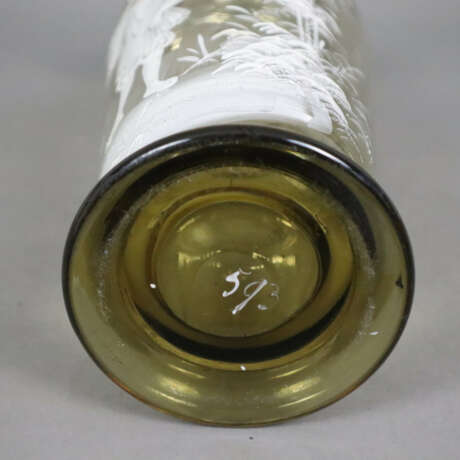 Glaskrug mit Zinndeckel - Ende 19. Jh., olivgrünes Glas, sch… - Foto 9