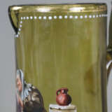 Großer Glaskrug mit Zinndeckel - olivgrünes Glas, schauseiti… - photo 11