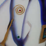 Glasvase mit Klimt-Motiven - nach unten konisch zulaufende S… - photo 10