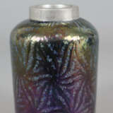 Jugendstil-Vase - Anfang 20. JH., violett-irisiertes Glas mi… - Foto 3