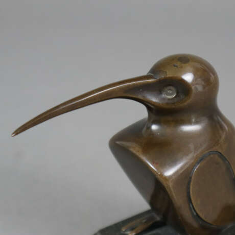 Art-Déco Tierfigur "Kolibri" - Bronze, braun patiniert, sti… - Foto 2