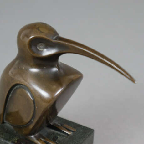 Art-Déco Tierfigur "Kolibri" - Bronze, braun patiniert, sti… - Foto 3