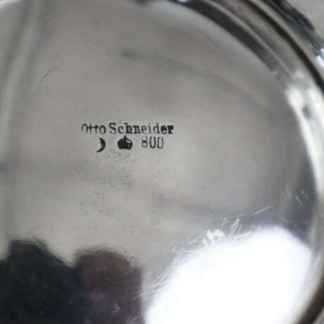 Prächtige Teekanne - deutsch, 800er Silber, ziselierter Blum… - Foto 3