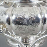 Prächtige Teekanne - deutsch, 800er Silber, ziselierter Blum… - Foto 8