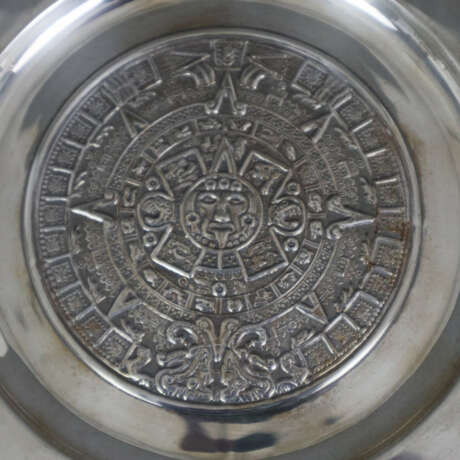Mexikanischer Silberteller - Sterlingsilber, vergoldet, rund… - Foto 2