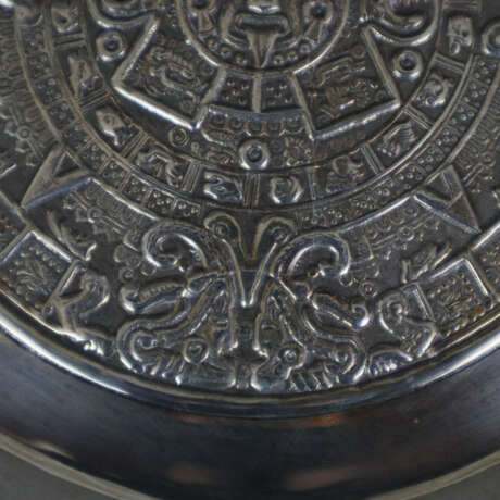Mexikanischer Silberteller - Sterlingsilber, vergoldet, rund… - Foto 5