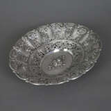 Korbschale im Barockstil - 800er Silber, ovale Form, durchbr… - Foto 5