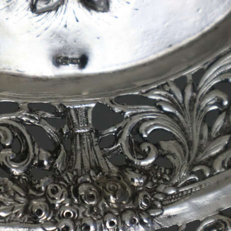 Korbschale im Barockstil - 800er Silber, ovale Form, durchbr… - photo 4