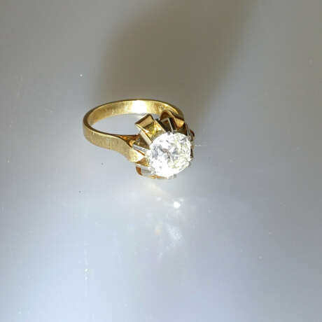 Solitärring mit großem Diamanten von über 2 ct.- Gelbgold 58… - photo 6