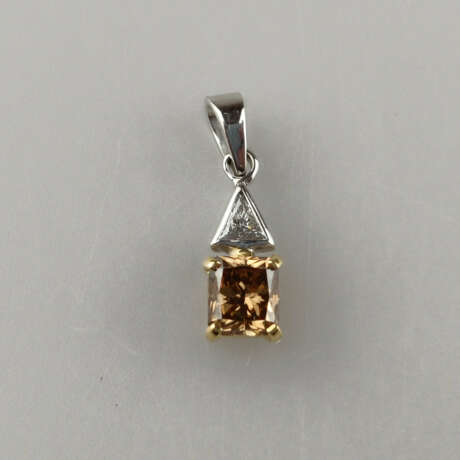 Diamantanhänger von über 1 Karat - Weiß-/ Gelbgold 750/000 (… - photo 4