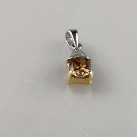 Diamantanhänger von über 1 Karat - Weiß-/ Gelbgold 750/000 (… - фото 5