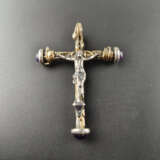 Kruzifix-Anhänger aus Silber und Gold mit Amethystzier - Uni… - Foto 1