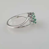 Smaragd-Ring - 925er Silber, Ringkopf besetzt mit einem oval… - фото 3