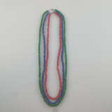Multicolor-Collier - dreireihige Halskette aus facettierten … - фото 3