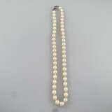 Perlenkette mit Silberschließe - champagnerfarbene Perlen mi… - photo 3