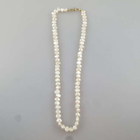 Perlenkette - sogenannte "Flat pearls" mit schönem Lüster, g… - фото 3