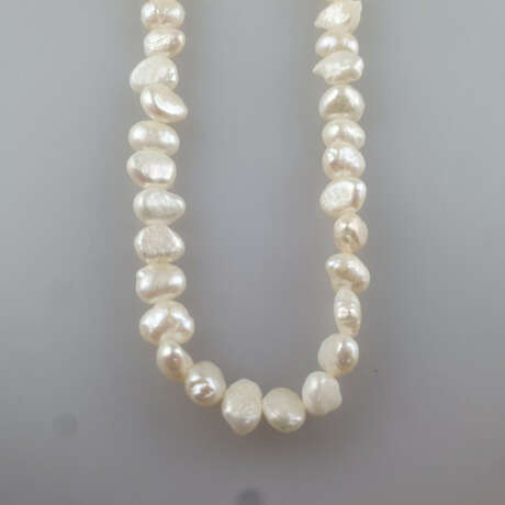 Perlenkette - sogenannte "Flat pearls" mit schönem Lüster, g… - фото 4