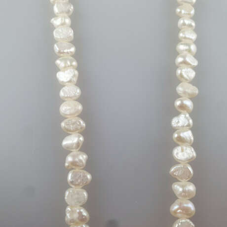 Perlenkette - sogenannte "Flat pearls" mit schönem Lüster, g… - фото 5