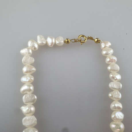 Perlenkette - sogenannte "Flat pearls" mit schönem Lüster, g… - фото 6