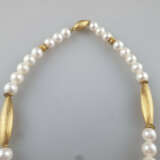 Perlenkette mit Citrinen - Halskette aus runden Perlen (Dm. … - фото 5