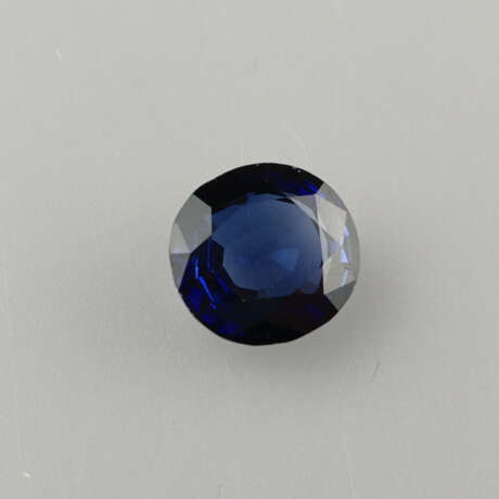 Loser Saphir von 9,48 ct.- synthetisch, intensives Blau, Run… - photo 1