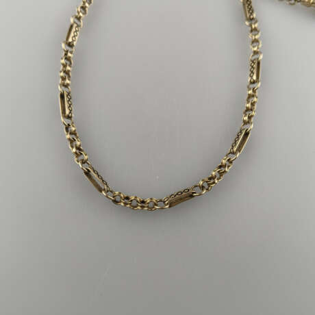 Taschenuhren-Knebelkette - 14K Gelbgold, gestempelt "56" (58… - photo 2