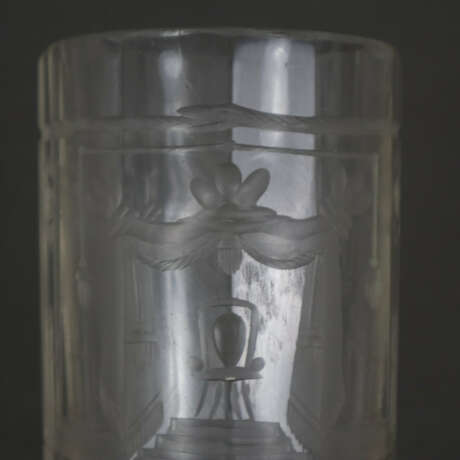 Freimaurer-Becher - dickwandiges Glas, mehrfach facettierte … - фото 2