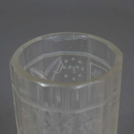 Freimaurer-Becher - dickwandiges Glas, mehrfach facettierte … - Foto 4
