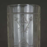 Freimaurer-Becher - dickwandiges Glas, mehrfach facettierte … - Foto 5
