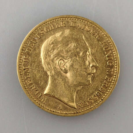 Goldmünze 20 Mark 1889 - Deutsches Kaiserreich, Wilhelm II D… - фото 1