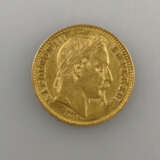 Goldmünze 20 Francs 1867 - Frankreich, Napoleon III Empereur… - фото 1