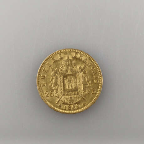 Goldmünze 20 Francs 1867 - Frankreich, Napoleon III Empereur… - Foto 2