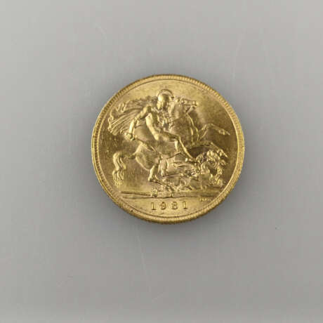 Goldmünze Sovereign 1931 - Großbritannien, George V., Revers… - photo 2