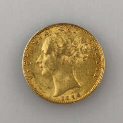 Goldmünze Sovereign "Young Head" 1856 - Großbritannien, Vict…