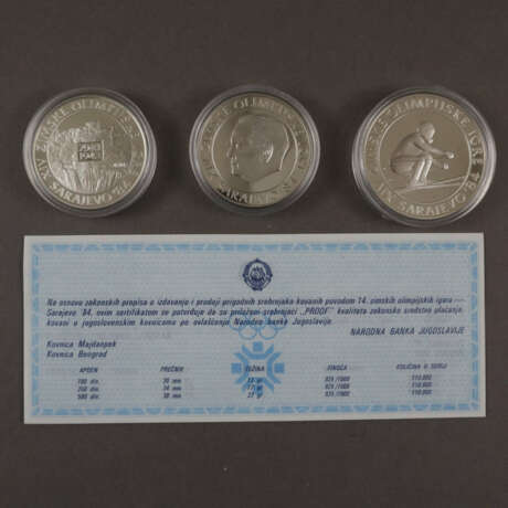Drei Olympia-Münzensets - 925/000 Silber, Olympische Spiele … - photo 6
