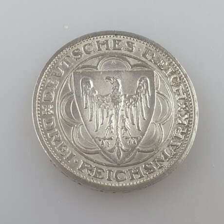 Silbermünze 3 Reichsmark 1930 - Weimarer Republik, "Magdebur… - фото 2
