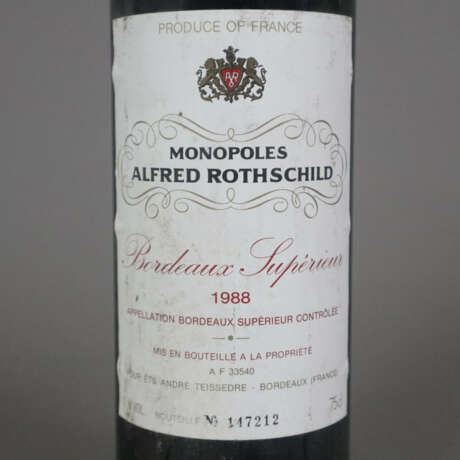 Wein - 1988 Monopoles Alfred Rothschild, Bordeaux Supérieur,… - фото 3