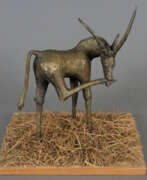Skulpturen. Bronzefigur "Antilope" - wohl afrikanische Bronze patiniert,…