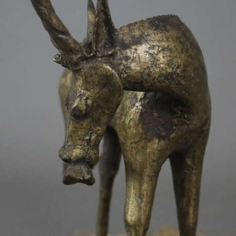 Bronzefigur "Antilope" - wohl afrikanische Bronze patiniert,… - photo 4