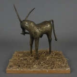 Bronzefigur "Antilope" - wohl afrikanische Bronze patiniert,… - photo 5
