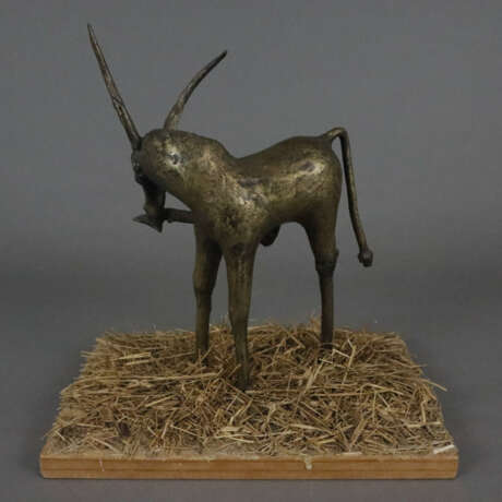 Bronzefigur "Antilope" - wohl afrikanische Bronze patiniert,… - фото 5