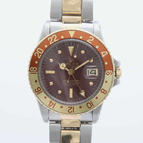 ROLEX "GMT-Master Tigereye" Herrenuhr, Ref. 1675/3, ca. 1973. Edelstahl/Gelbgold 14K. - фото 1