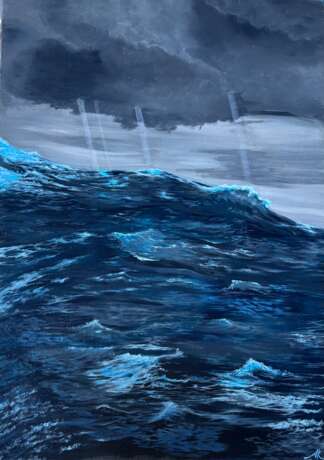 Three storms Set of 3 pcs. Anastasia Kisilova Canvas on the subframe Acrylic paint авторская живопись авторская картина Poland 2023 - photo 3