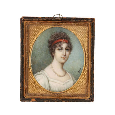 Miniatur 'Damen-Bildnis', 19. Jahrhundert - photo 1