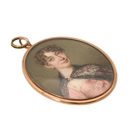Miniatur 'Damen-Bildnis', 19. Jahrhundert - Foto 3