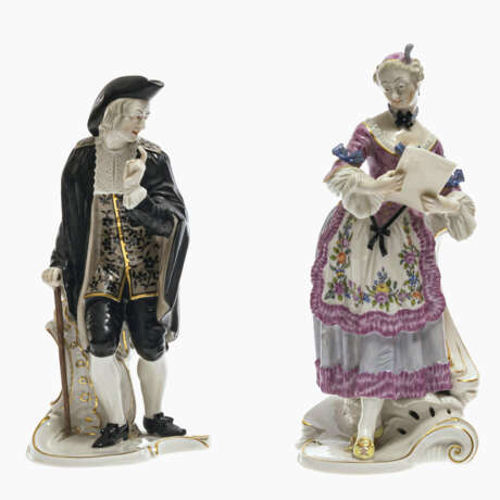Complete series of 16 figures from the Commedia dellArte. Nymphenburg, after the model by F. A. Bustelli - фото 6