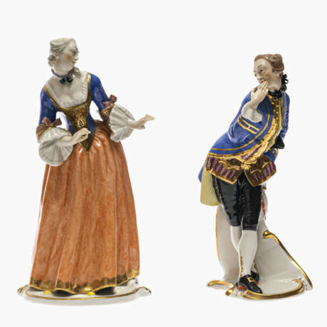 Komplette Serie von 16 Figuren der Commedia dellArte. Nymphenburg, nach Modell von F. A. Bustelli - Foto 7