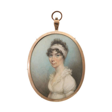 Miniatur 'Damen-Bildnis', 19. Jahrhundert - Foto 1
