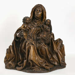 Virgin and Child with Saint Anne. Central Germany/Saxony, circa 1490